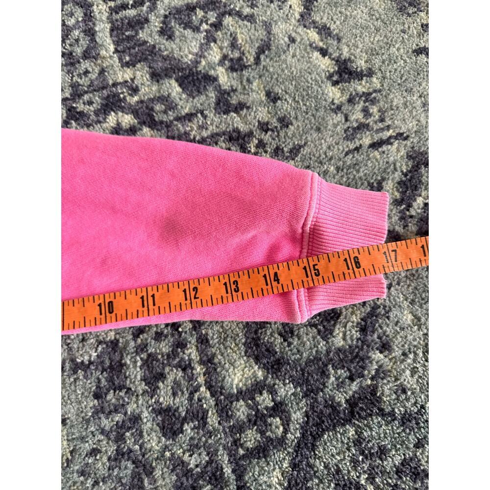 Aerie | Hot Pink Garment Dyed Off the Shoulder Preppy Crewneck Pullover Lounge - Picture 11 of 11